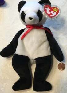 TY FORTUNE ERROR 1997/1998 BEANIE BABY The Panda Bear Plush Toy - Picture 1 of 7