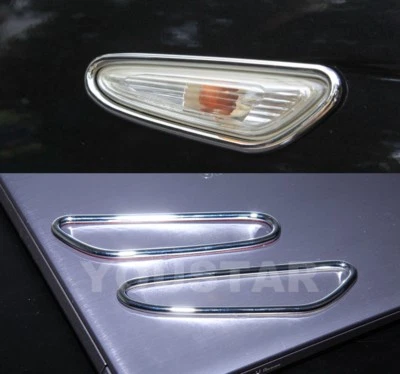 US STOCK x2 CHROME Side Marker Trims for BMW 1 3 5 Ser E81 E87 E82 E88 E90 E60 - Image 1 of 4