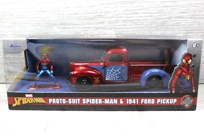Jada Marvel Spiderman Proto-Suit Spider-Man & Ford Pickup 1:32 1941  - Imagem 1 de 4