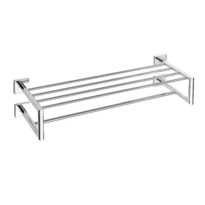 Toallero doble META latón cromo pulido para baño y cocina >> para perforar - Imagen 1 de 6