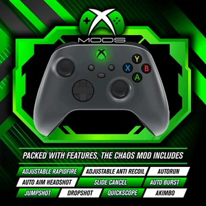 XBOX ONE SERIES RAPID FIRE CONTROLLER - CHAOS ANTI RECOIL MOD - Steel Grey - Picture 1 of 8