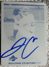 2013 Leaf Memories Jonathon Crawford Signed Black Printing Plate Auto #1/1