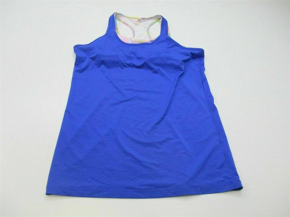 Camiseta deportiva azul a rayas acolchada LUCY para mujer talla M atlética interna #TB806 Foto 1 de 4