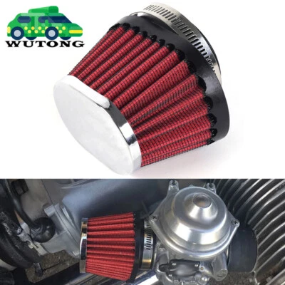 60mm Motorcycle Clamp On Mushroom Head Air Cleaner High Flow Engine Air Filter Foto 1 de 4