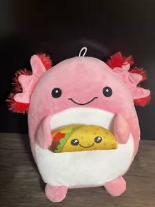 Pink Axolotl with Taco 10 Inch Plush Yummeez Peek A Boo Toys - Picture 1 of 8