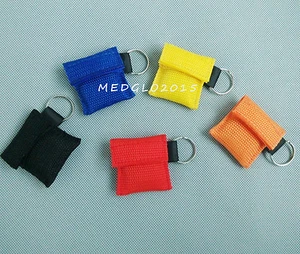 100 Sets/Pack CPR MASK WITH KEYCHAIN CPR FACE SHIELD NO LOGO FOR CPR AED 5 COLOR - Picture 1 of 6