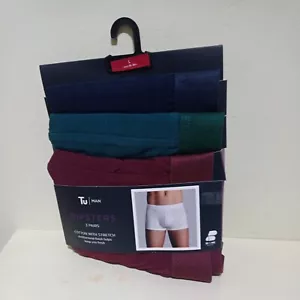 Tu Man 3 Pack Of Men’s Hipsters Boxers Size Large 36-38in cotton stretch plain - Picture 1 of 5