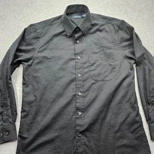 Camisa para hombre Nautica negra mediana manga larga abotonada - Imagen 1 de 13