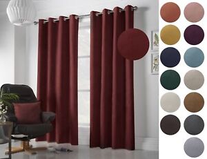 Velvet Chenille Block Out Eyelet Curtains, matching Cushions & Draught Excluder