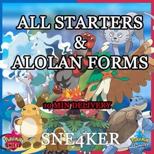Pokemon Sword and Shield 6IV Shiny Starters & Alolan Forms | Pokemon Home Bundle