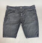 True Religion Ricky Relaxed Straight Cut Off Shorts Corduroy Men’s Size 44 Gray
