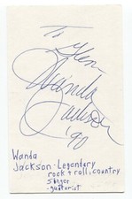 Wanda Jackson Signed 3x5 Index Card Autographed Signature Country Singer