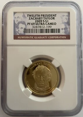 Tweleth President, Zachary Taylor, 2009-S $1, PF69 Ultra Cameo NGC - Image 1 of 2