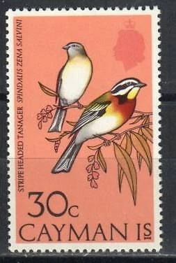 Cayman Islands Stamp 326  - Stripe headed tanager - Image 1 of 1