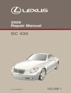 2009 Lexus SC 430 Shop Service Repair Manual Volume 1 Only - Picture 1 of 1