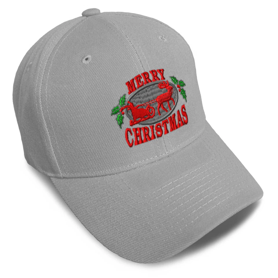 Gorra de béisbol Feliz Navidad bordada acrílico papá sombreros para hombre y mujer talla 1 Foto 1 de 1