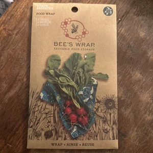 Eco-Friendly Reusable Beeswax Food Wraps - Assorted Sizes for Freshness 3 Pack - Picture 1 of 2