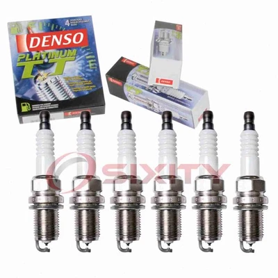 6 pc Denso Platinum TT Spark Plugs for 1992-1993 Dodge D250 3.9L V6 Ignition qb - Image 1 of 4