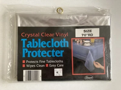 Elrene Crystal Clear Vinyl Tablecloth Protector Size 70" RD - Image 1 of 2