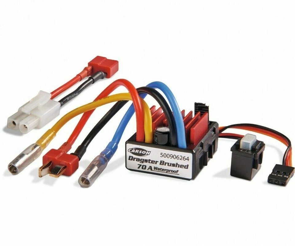 Carson ESC Brushed 70A /18T For Most Tamiya RC Cars NiMh/Lipo Deans+Tamiya Conns - Image 1 of 1