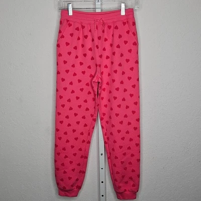 Pantalones Jogger Janie and Jack Niñas Rosa Estampado Corazón Talla 12 Nuevos con Etiquetas Salón de San Valentín Foto 1 de 4