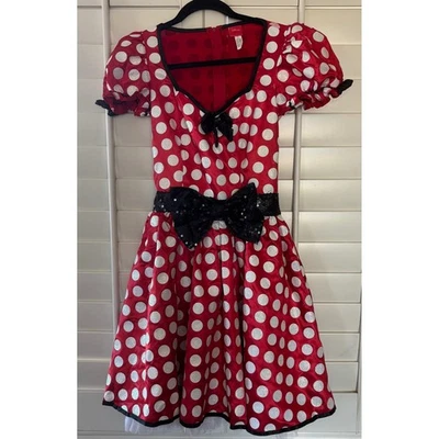Disney Minnie Mouse Costume Polka Dot Dress Halloween Cosplay - Image 1 of 4
