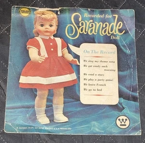 Rare Vintage Saranade Doll 33 RPM Hi-Fi Vinyl record - Imagen 1 de 6