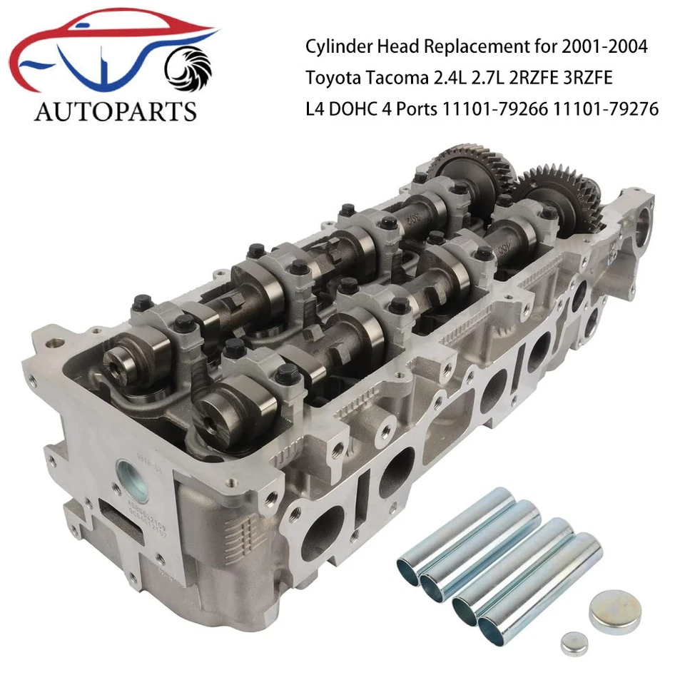 Cylinder Head 4 Port for Toyota Tacoma 2.4L 2.7L 2RZ-FE 3RZ-FE L4 DOHC 2001-2004 - Imagem 1 de 4