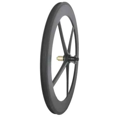 Full Carbon Road Racing Bike Wheel 700C 5 Spokes 6 Bolts Center Lock Hub - Image 1 of 4