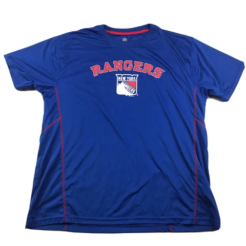 New York Rangers Shirt Mens 2XL NHL Hockey Blue Lightweight Tagless Tee Cover
