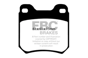 EBC Yellowstuff Rear Brake Pads for Vauxhall Carlton 2.3 D (89 > 94) - Picture 1 of 1