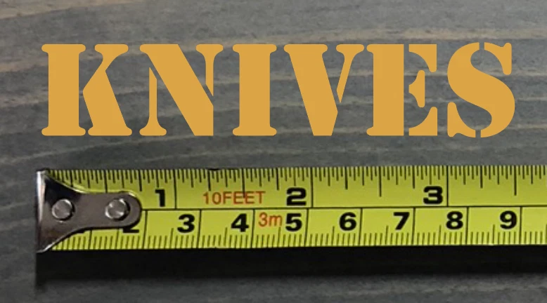 Knives Sticker Decal 3.5" Knife Ammo Can Box Yellow Label Ammunition Case - Image 1 of 1