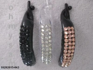 CLOSEOUT 3 x NEW COLOR PLASTIC BANANA / DOME HAIR CLIP/ COMB / STONE / 3 1/2 " - Picture 1 of 3