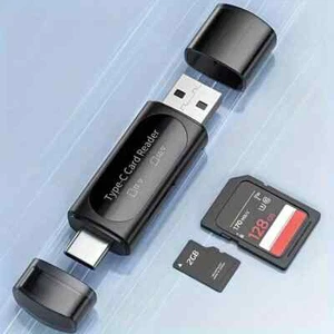 ✅USB-C SD Card Reader Micro USB OTG USB Adapter Android iPhone Tablet PC - Picture 1 of 9