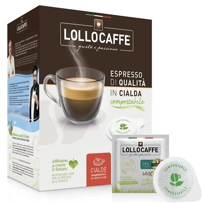 Kaffee Pads Lollo Blend Dek Papierfilter Ese 44 MM Kompostierbar Entkoffeiniert - Bild 1 von 4