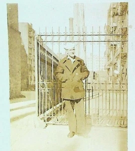 Sailor Seaman by Fence RPPC WWI Postcard  - Picture 1 of 3