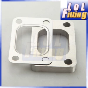 Stainless Steel Exhaust Flange & Gasket Kit For T3 T3/T4 T04E Turbo Manifold - Foto 1 di 4