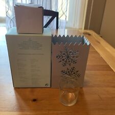 PartyLite SNOWFLAKE LUMINARY Metal Cutout Candle Holder w/Votive Cup #P7970