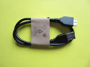Genuine Toshiba 0.5M 50cm USB 3.0 to Micro-B Cable Lead External HDD Hard Drive - Picture 1 of 5