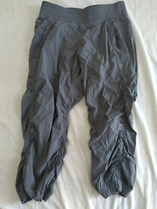 Ivivva By Lululemon Girls Dance Studio Pants Gray Grey Striped Kids Size 12 - Picture 1 of 4