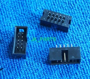 50 piezas 2,54 mm 2x5 pines 10 pines recto macho cabezal envuelto enchufe IDC - Imagen 1 de 1