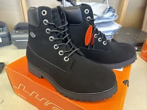 Lugz Mens Sz 7W Black Convoy Lace Up Casual Boots MCNVWD-001 - Picture 1 of 11