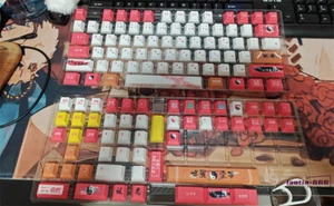 Touhou Project 128 Keycaps Hakurei Reimu Dye-sub PBT New for Cherry MX Keyboard - Zdjęcie 1 z 8