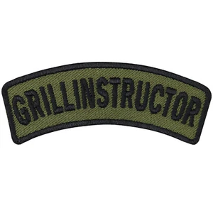 Aufnäher Militär Patch: GRILLINSTRUCTOR Army Aufbügler Biker Sticker 70x20mm - Bild 1 von 7