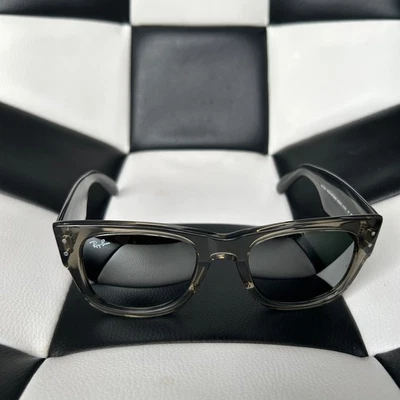 Gafas de sol Ray-Ban RB0840S Mega Wayfarer polacas transparentes verdes grises espejo Foto 1 de 4
