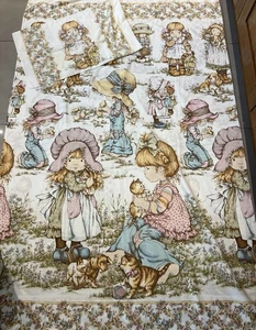 Copripiumino singolo Sarah Kay Holly Hobbie federa custode tessuti vintage - Foto 1 di 6