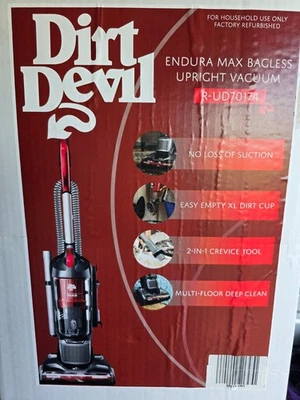 Aspiradora vertical Dirt Devil Endura Max sin bolsa roja UD70174 - Reacondicionada de fábrica Foto 1 de 2