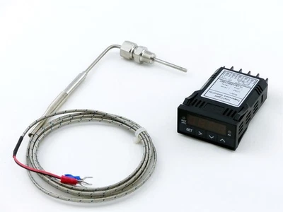 EGT digital Abgastemperatur Anzeige SET mit ALARM Gauge Sonde bis 1200°C 16V ROT - Bild 1 von 4
