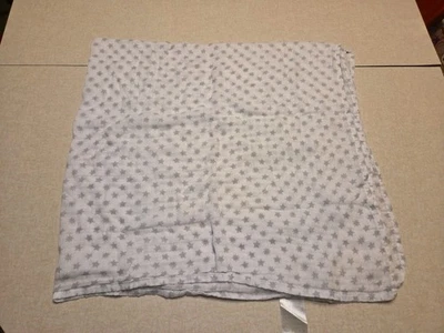 Manta de muselina ideal para bebé blanco gris estrellas Foto 1 de 3