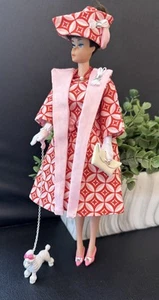 Vintage Barbie Doll Clone Dress & Coat Clothing HandMade Custom Set - Picture 1 of 22